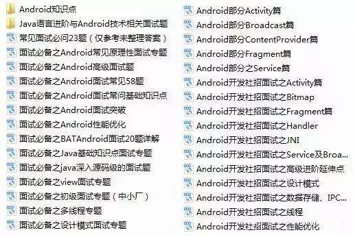2021Android高级面试题总结，最全的BAT大厂面试题整理 - 文章图片