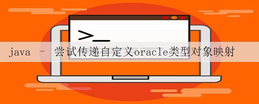 java – 尝试传递自定义oracle类型对象映射时无效的名称模式