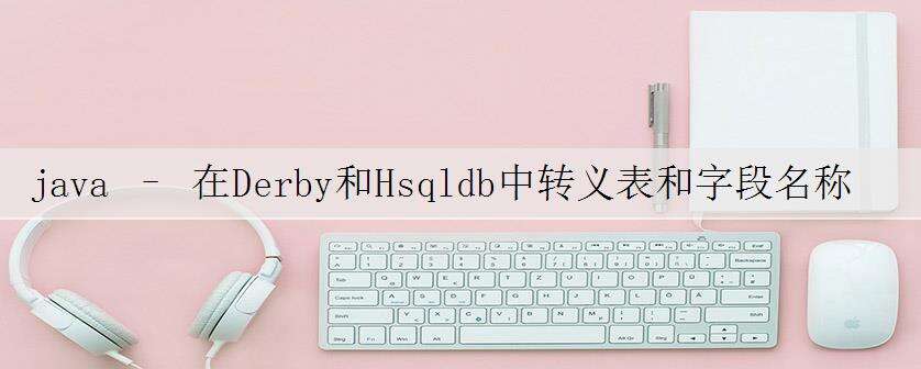 java – 在Derby和Hsqldb中转义表和字段名称的问题