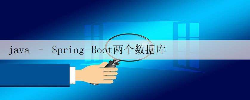 java – Spring Boot两个数据库